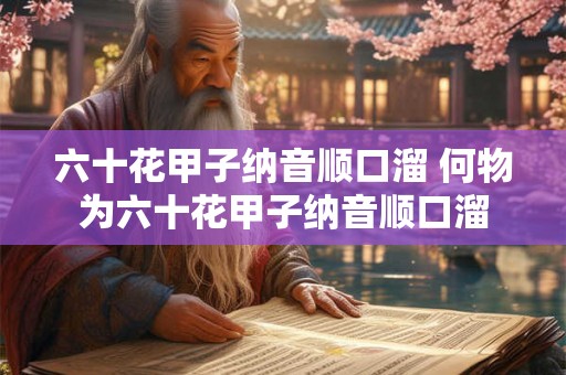六十花甲子纳音顺口溜 何物为六十花甲子纳音顺口溜