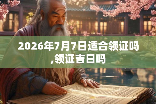 2026年7月7日适合领证吗,领证吉日吗 2026年7月7日适合领证吗,领证吉日吗