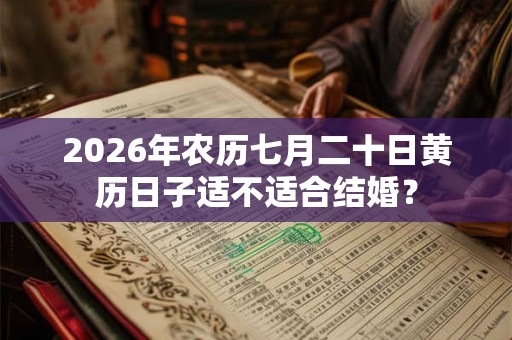 2026年农历七月二十日黄历日子适不适合结婚？