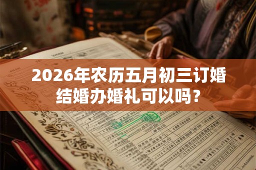 2026年农历五月初三订婚结婚办婚礼可以吗？