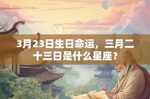 3月23日生日命运，三月二十三日是什么星座？