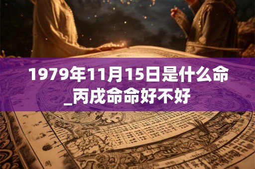 1979年11月15日是什么命_丙戌命命好不好
