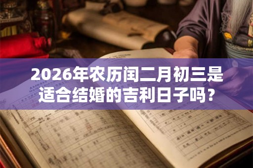 2026年农历闰二月初三是适合结婚的吉利日子吗? 2026年农历闰二月初三是适合结婚的吉利日子吗?
