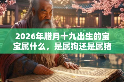 2026年腊月十九出生的宝宝属什么，是属狗还是属猪？