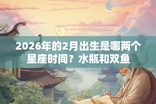 2026年的2月出生是哪两个星座时间？水瓶和双鱼