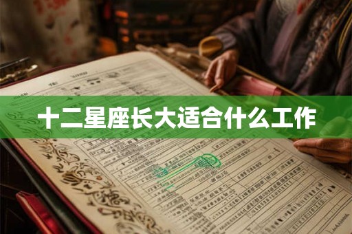 十二星座长大适合什么工作