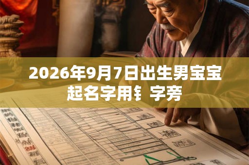 2026年9月7日出生男宝宝起名字用钅字旁