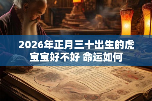 2026年正月三十出生的虎宝宝好不好 命运如何