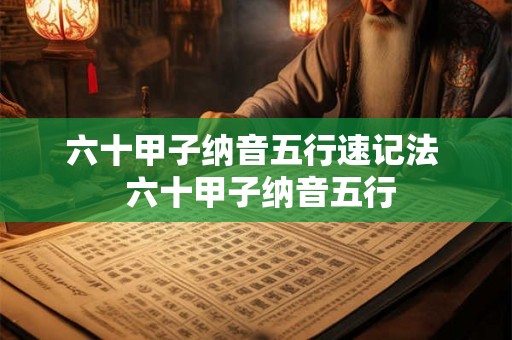 六十甲子纳音五行速记法  六十甲子纳音五行