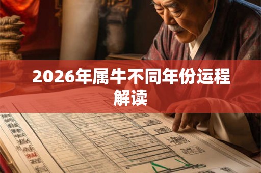 2026年属牛不同年份运程解读
