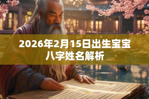 2026年2月15日出生宝宝八字姓名解析
