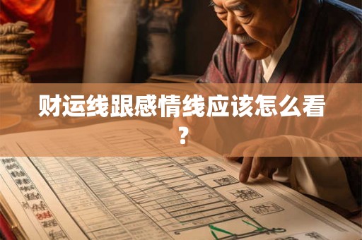财运线跟感情线应该怎么看？