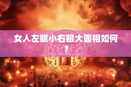 女人左眼小右眼大面相如何? 女人左眼小右眼大面相如何?