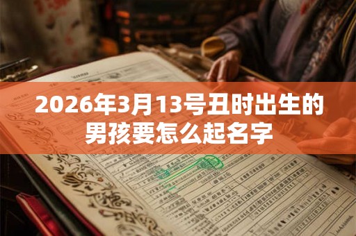 2026年3月13号丑时出生的男孩要怎么起名字