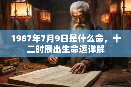1987年7月9日是什么命,十二时辰出生命运详解 1987年7月9日是什么命,十二时辰出生命运详解