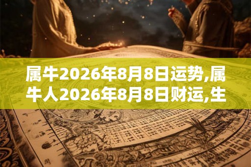 属牛2026年8月8日运势,属牛人2026年8月8日财运,生肖牛2026年8月8日运势