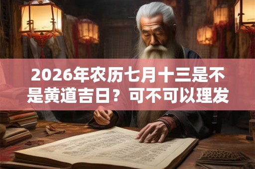 2026年农历七月十三是不是黄道吉日？可不可以理发？
