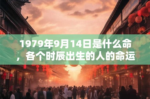 1979年9月14日是什么命,各个时辰出生的人的命运 1979年9月14日是什么命,各个时辰出生的人的命运