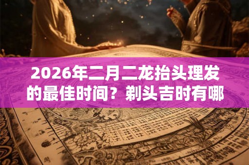 2026年二月二龙抬头理发的最佳时间？剃头吉时有哪些？