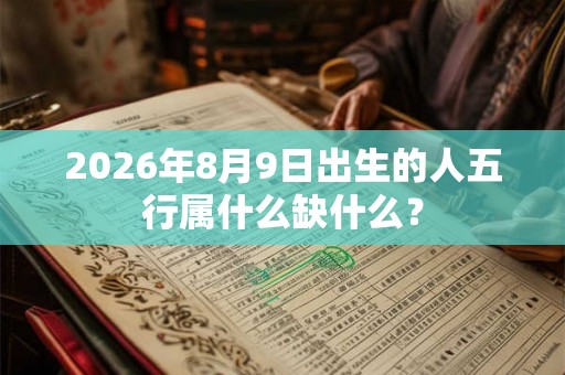 2026年8月9日出生的人五行属什么缺什么？