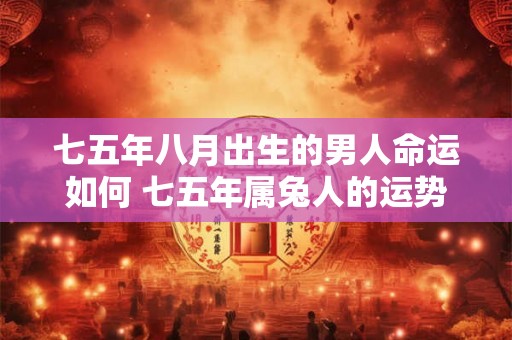 七五年八月出生的男人命运如何 七五年属兔人的运势