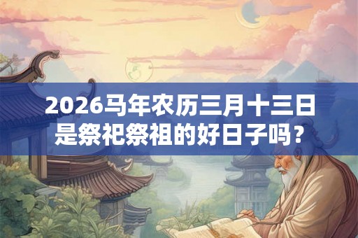 2026马年农历三月十三日是祭祀祭祖的好日子吗？