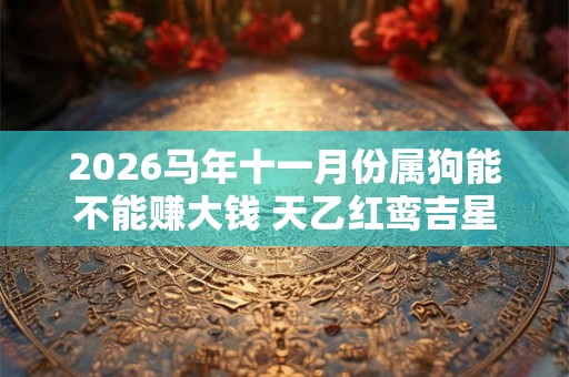 2026马年十一月份属狗能不能赚大钱 天乙红鸾吉星高照