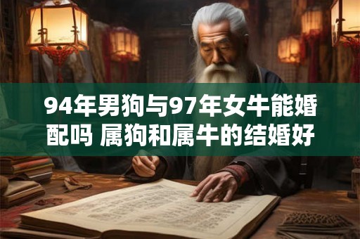 94年男狗与97年女牛能婚配吗 属狗和属牛的结婚好不好