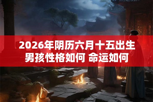 2026年阴历六月十五出生男孩性格如何 命运如何