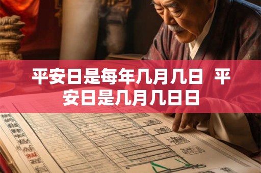 平安日是每年几月几日  平安日是几月几日日