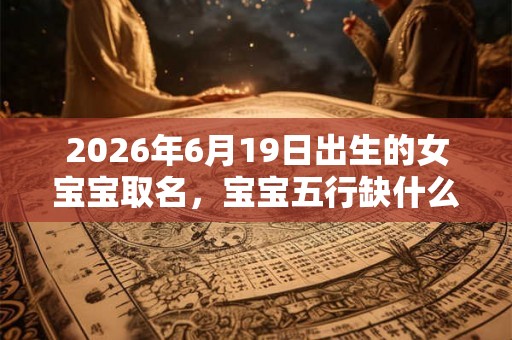2026年6月19日出生的女宝宝取名，宝宝五行缺什么？