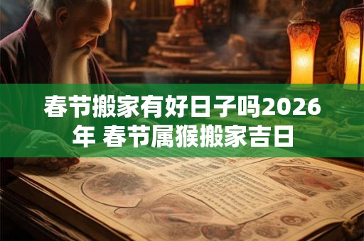 春节搬家有好日子吗2026年 春节属猴搬家吉日