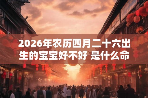 2026年农历四月二十六出生的宝宝好不好 是什么命格