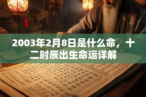 2003年2月8日是什么命,十二时辰出生命运详解 2003年2月8日是什么命,十二时辰出生命运详解