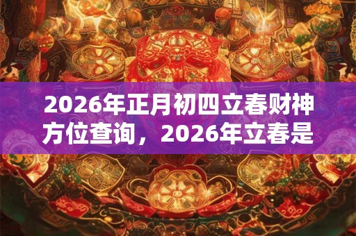 2026年正月初四立春财神方位查询，2026年立春是六九第几天？
