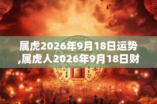 属虎2026年9月18日运势,属虎人2026年9月18日财运,生肖虎2026年9月18日运势