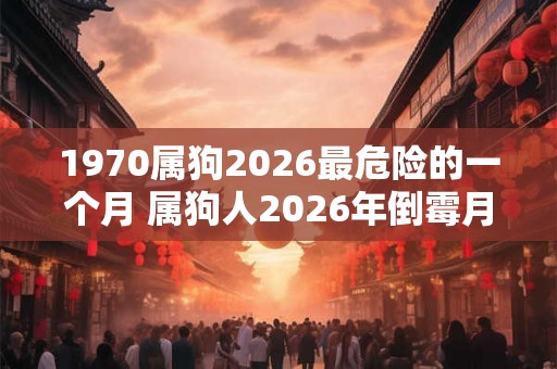 1970属狗2026最危险的一个月 属狗人2026年倒霉月份