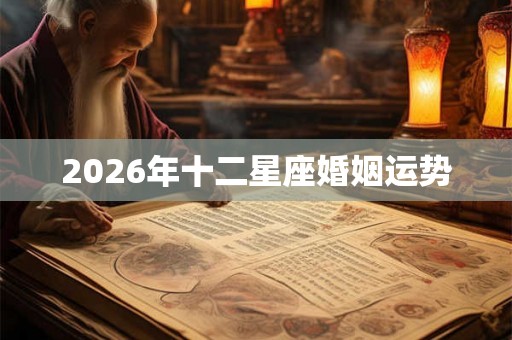 2026年十二星座婚姻运势 2026年十二星座婚姻运势