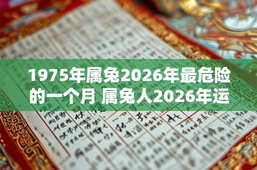 1975年属兔2026年最危险的一个月 属兔人2026年运势如何 1975年属兔2026年最危险的一个月 属兔人2026年运势如何