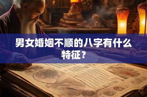 男女婚姻不顺的八字有什么特征？