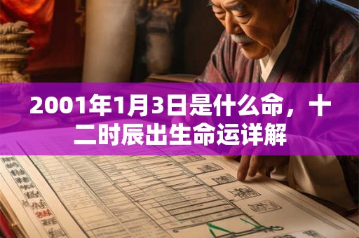 2001年1月3日是什么命,十二时辰出生命运详解 2001年1月3日是什么命,十二时辰出生命运详解