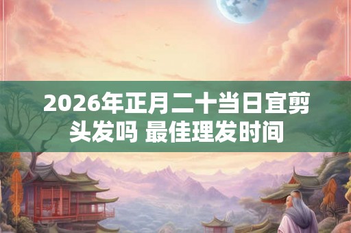 2026年正月二十当日宜剪头发吗 最佳理发时间