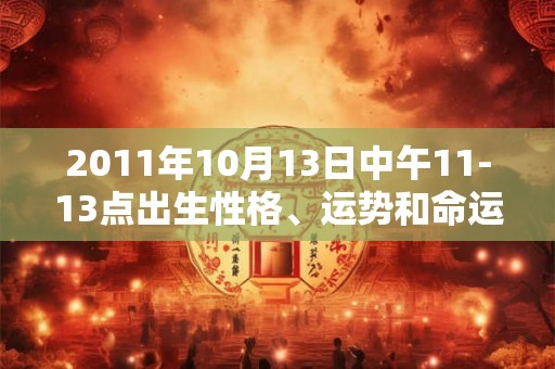 2011年10月13日中午11-13点出生性格、运势和命运