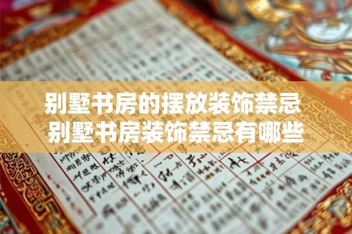 别墅书房的摆放装饰禁忌 别墅书房装饰禁忌有哪些