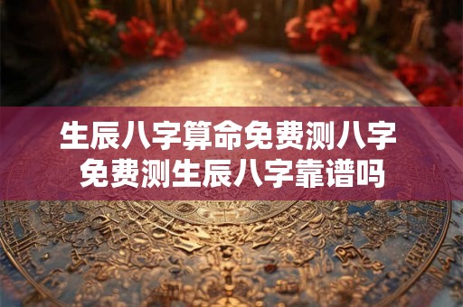 生辰八字算命免费测八字 免费测生辰八字靠谱吗