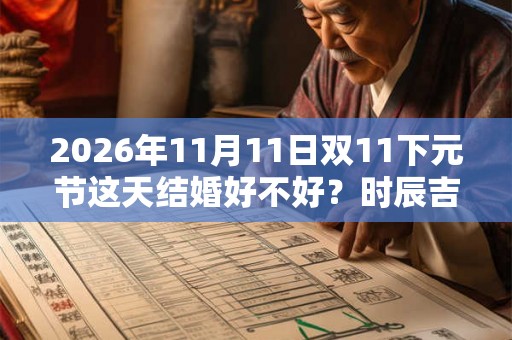 2026年11月11日双11下元节这天结婚好不好？时辰吉凶如何？