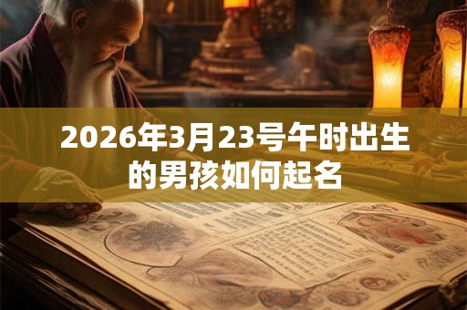 2026年3月23号午时出生的男孩如何起名 2026年3月23号午时出生的男孩如何起名