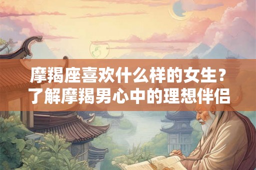 摩羯座喜欢什么样的女生？了解摩羯男心中的理想伴侣