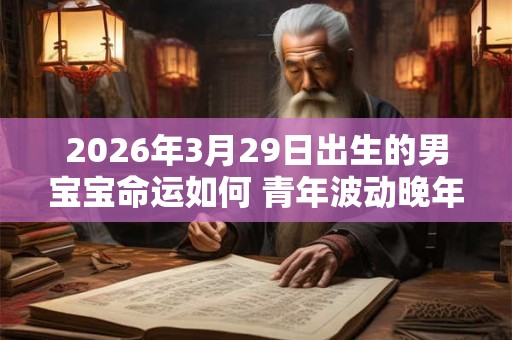 2026年3月29日出生的男宝宝命运如何 青年波动晚年顺意 2026年3月29日出生的男宝宝命运如何 青年波动晚年顺意