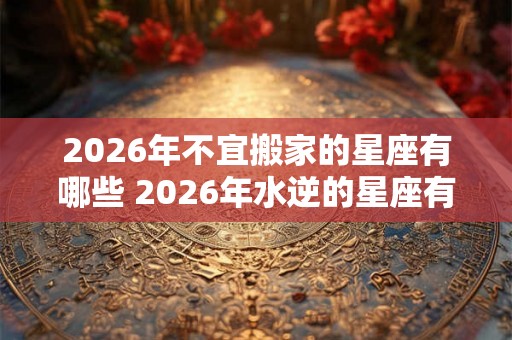 2026年不宜搬家的星座有哪些 2026年水逆的星座有哪些